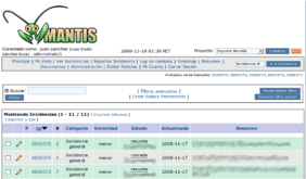 Interfaz de mantis