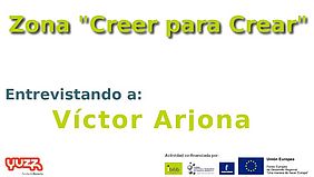Entrevista a Víctor Arjona Logotipo zona Creer para Crear, entrevista a Víctor Arjona