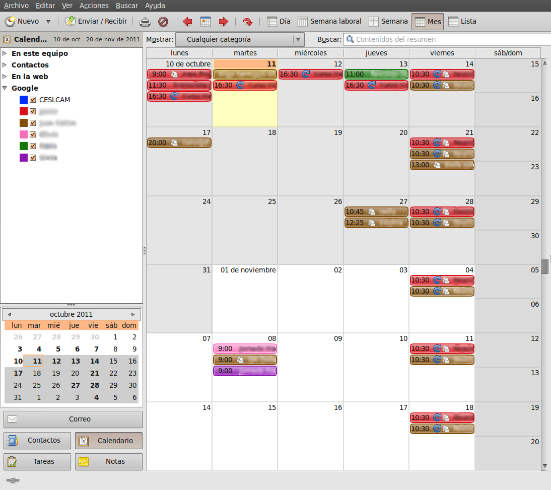 Sincronización calendario Google con Evolution