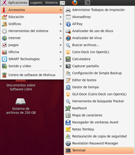 Acceso a terminal